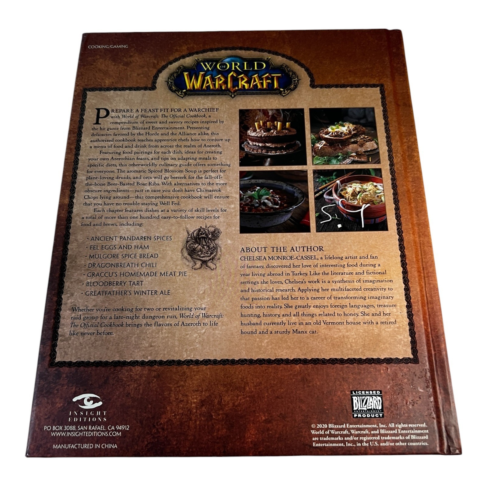 World of Warcraft Official Cookbook Chelsea Monroe-Cassel HC