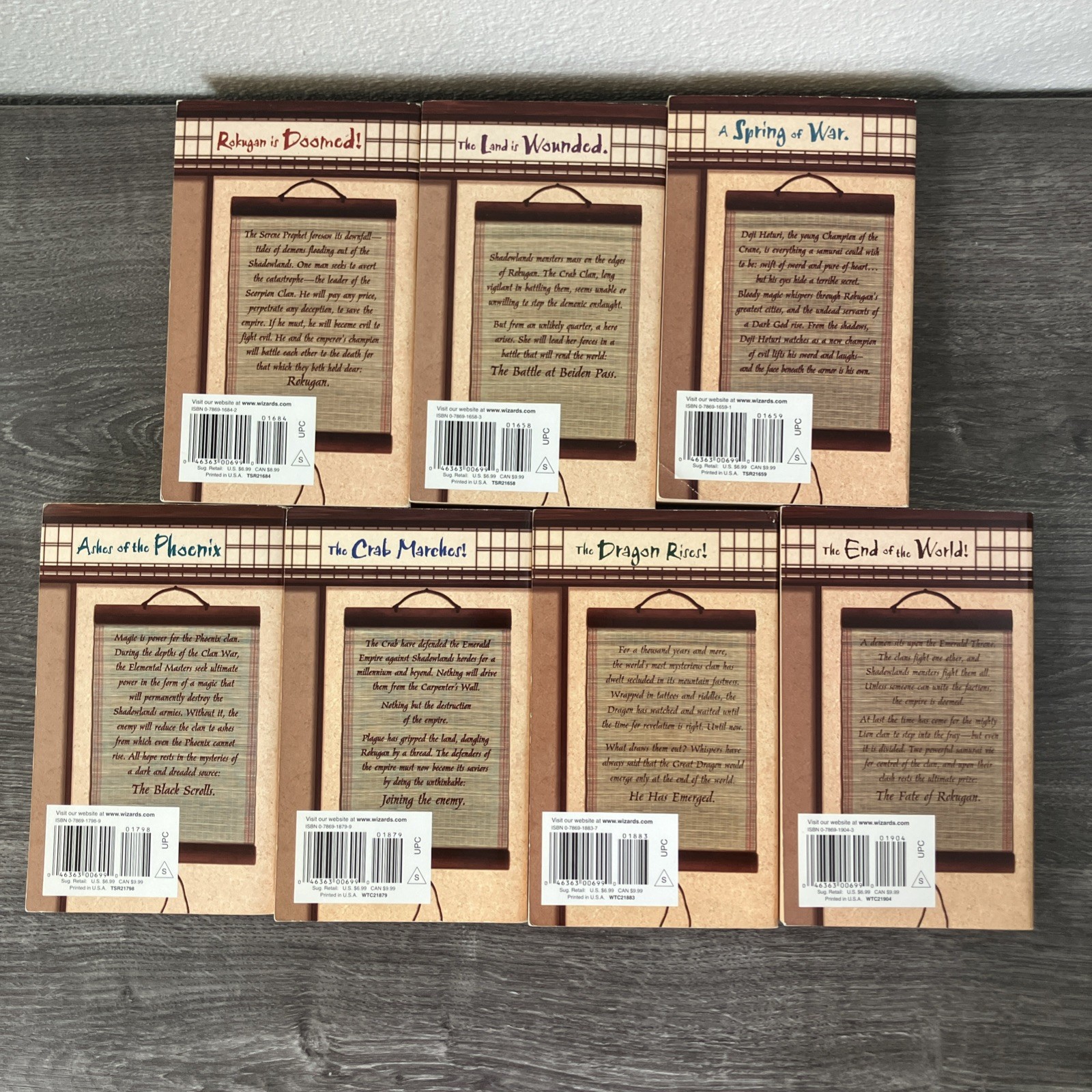 Legend Of The Five Rings Clan War Complete Series 1 2 3 4 5 6 7 Paperback Set