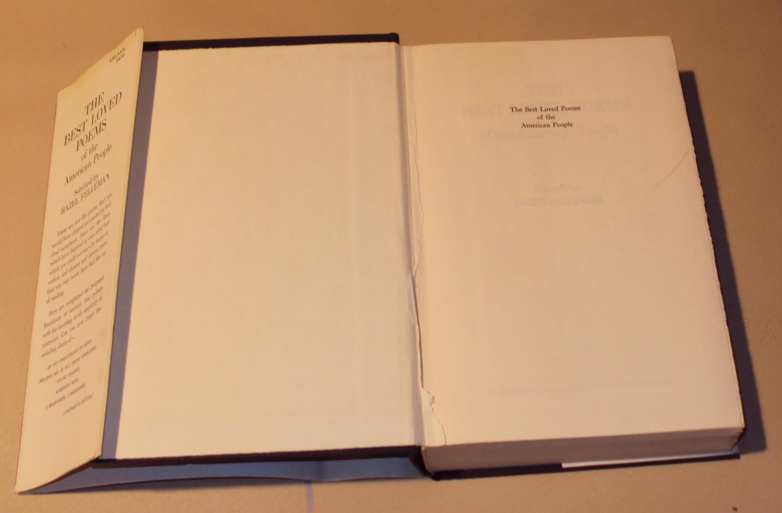 Best Loved Poems of the American People by Hazel Felleman (1936, Hardcover)
