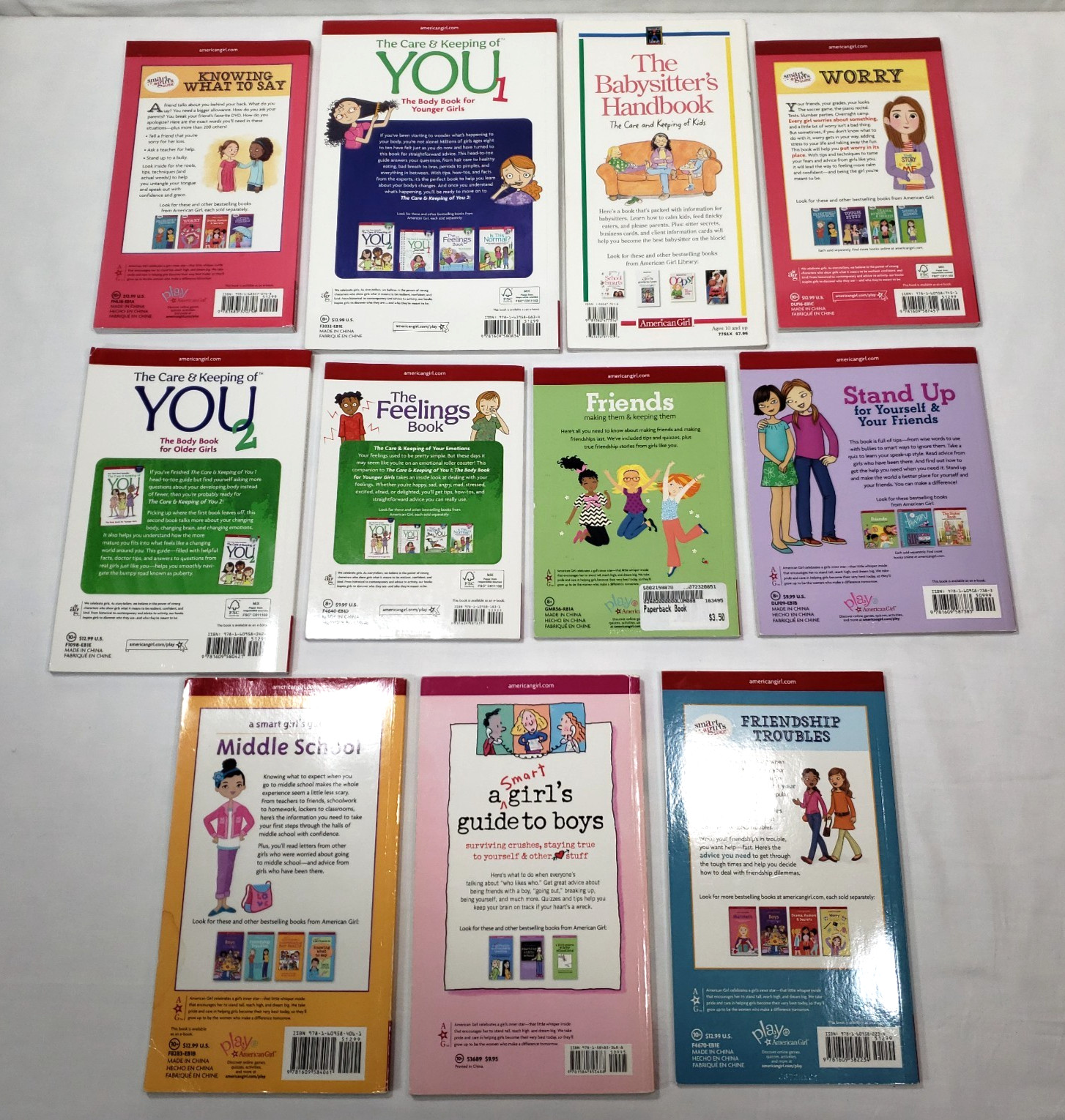American Girl Books Lot Of 11 Smart Girls Guide Care And Keeping Nonfiction Set
