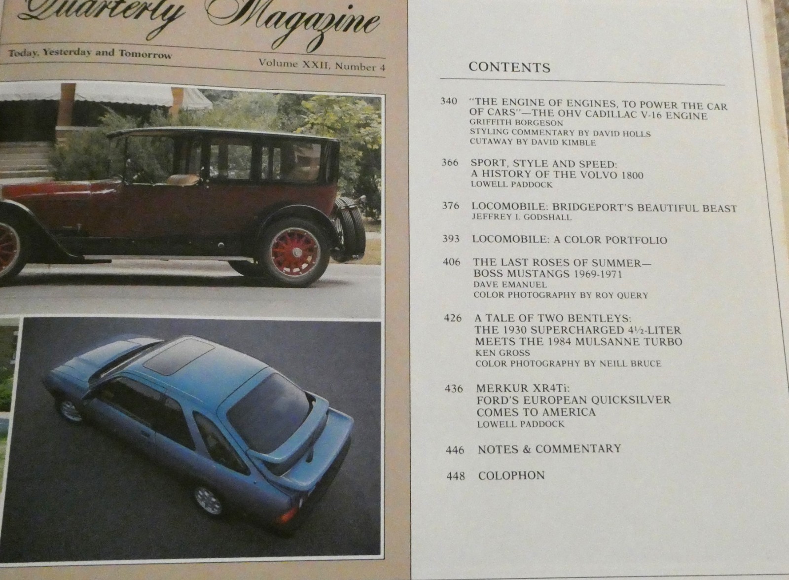 Automotive Quarterly Hardcover Book Lot Volume 22 # 1 2 3 4 1984 Debossed Cover