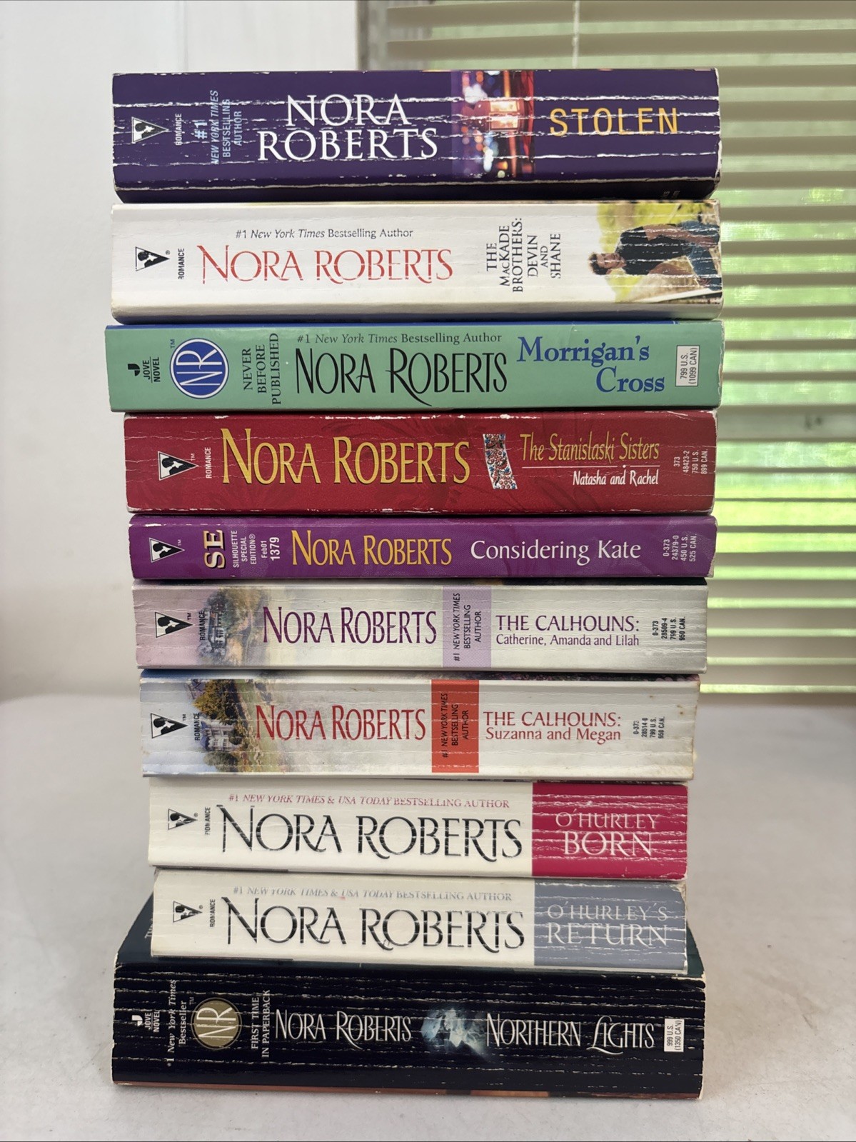 Lot of 10 Nora Roberts: Stolen, Northern Lights and More – Free Shipping