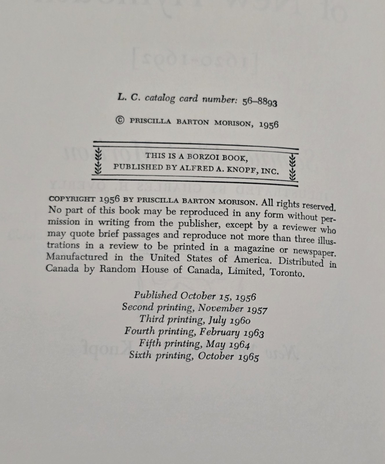 The Story of the “Old Colony” of New Plymouth by Samuel Eliot Morison Ex-Library