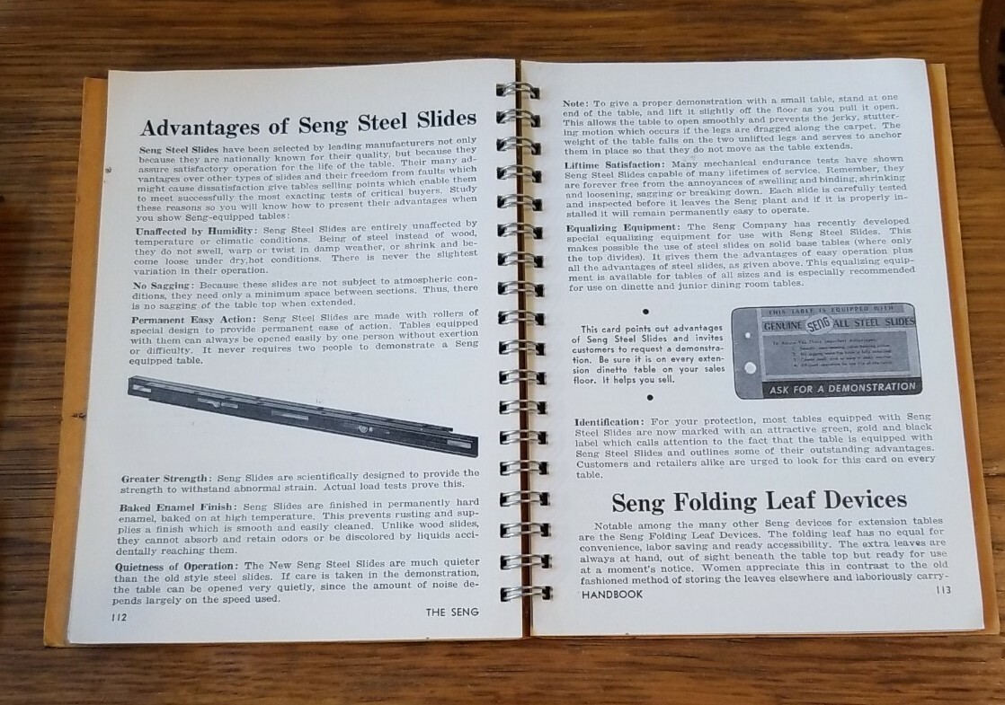 1949 SENG 158 pages of Furniture Facts Handbook
