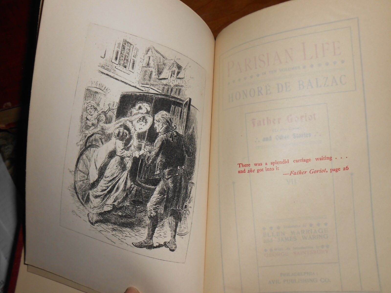 VTG RARE Honore de Balzac Lot of 4 “Parisian Life” Avil Publishing 1901 – HC GC