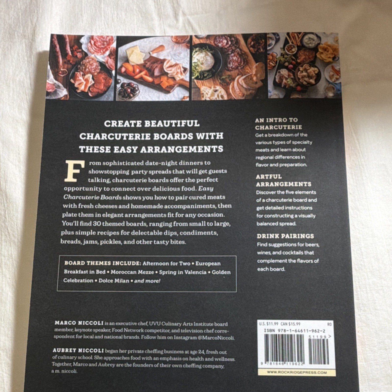 Rockridge Press Easy Charcuterie Boards Recipes Pairings Cookbook PB