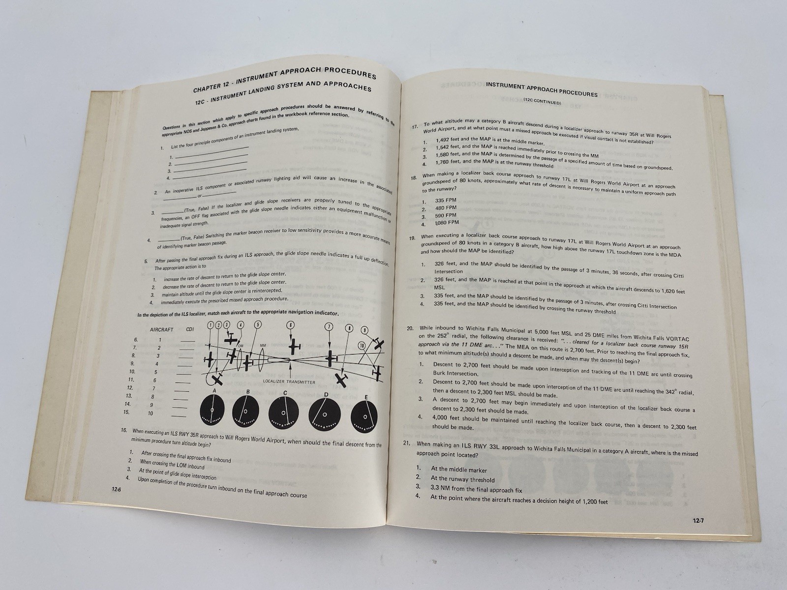 VTG 1979 Piper Commercial Pilot & Flight Briefers Manual & Workbook Lot Aviation