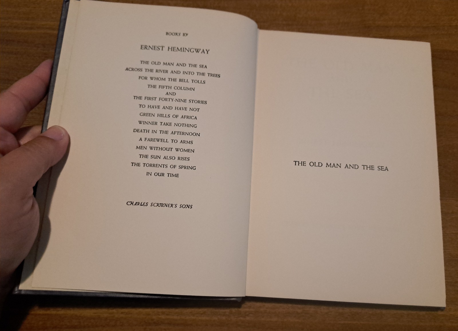 The Old Man and the Sea Ernest Hemingway HC 1952 Charles Scribner’s Sons “W”