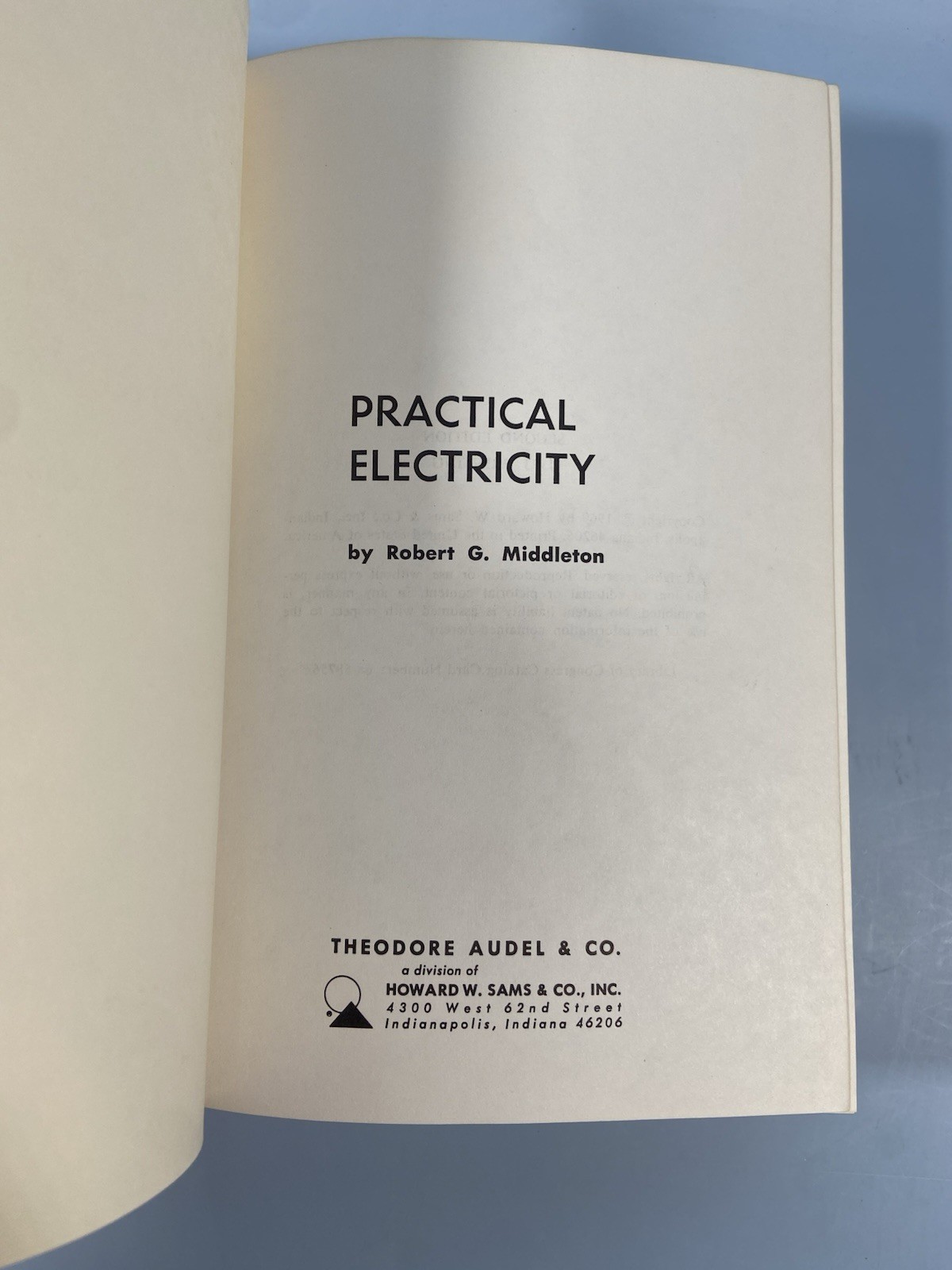 Practical Electricity: 1974 Audel Hardcover by Robert G. Middleton