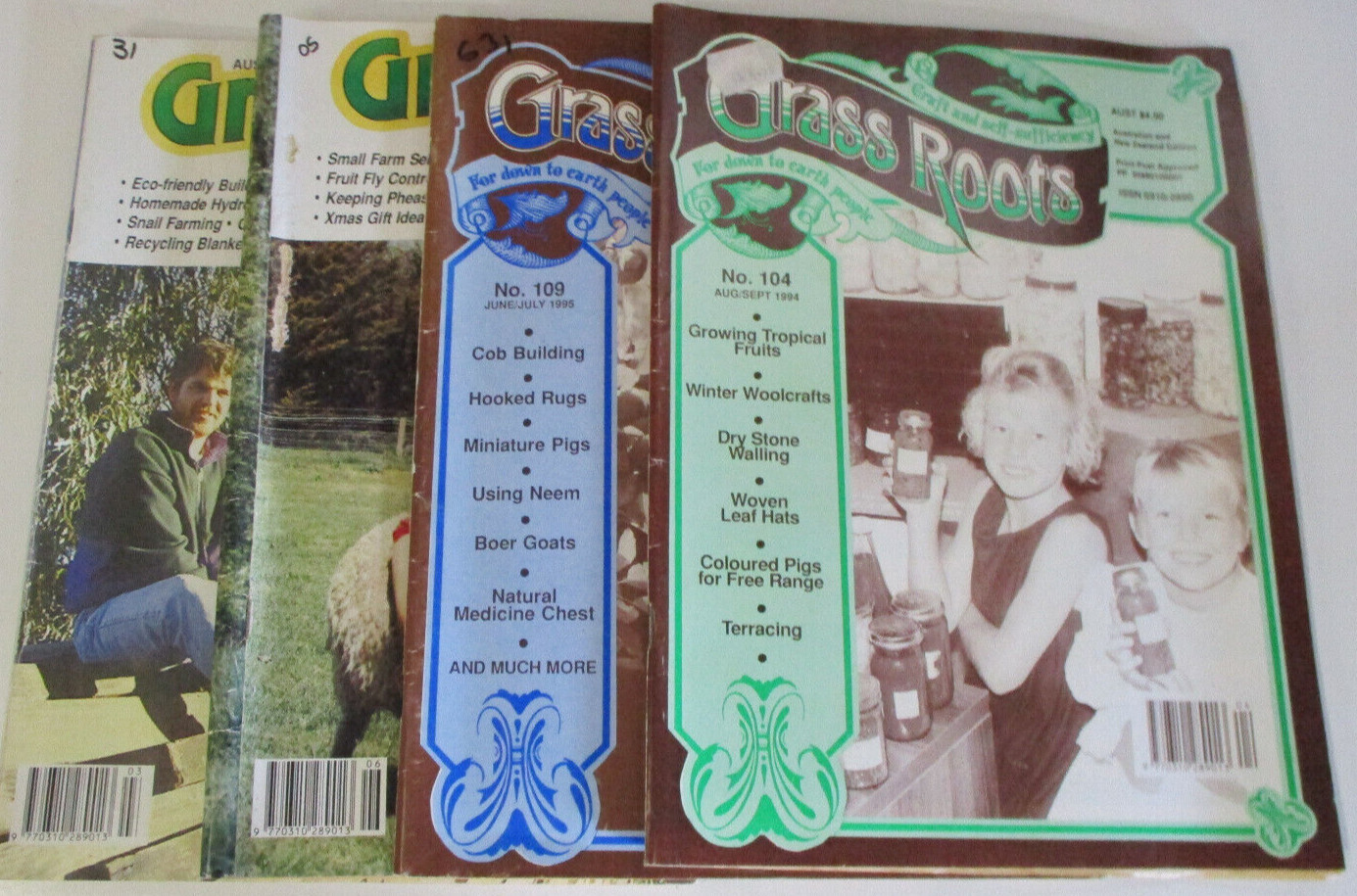 4 x Grass Roots Magazine Bulk Lot – Issues 104 109 112 115