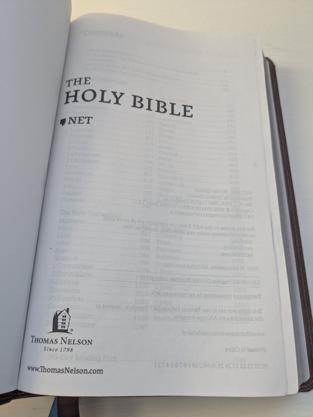 NET Thinline Bible Brown 2019, Imitation Leather Excellent No marks
