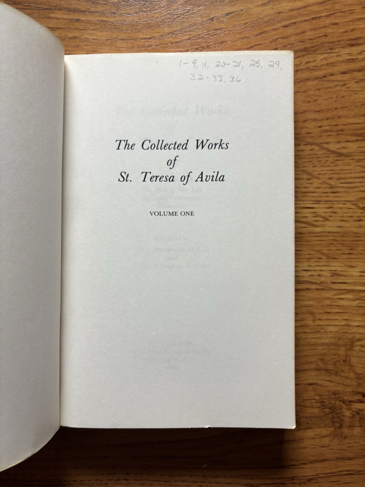 Collected Works of St. Teresa of Avila, Vol 1, Spiritual Testimonies Soliloquies