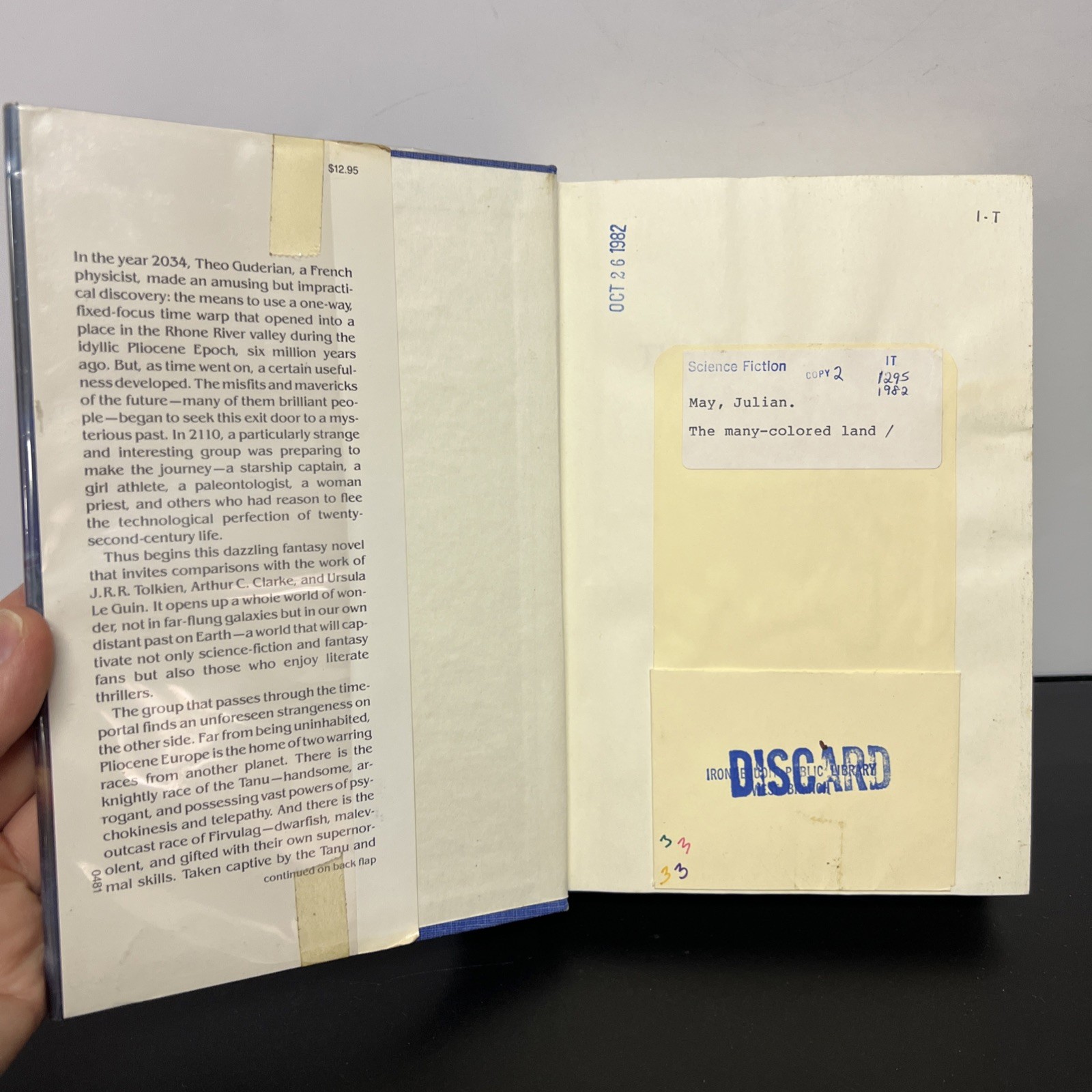 The Many-Colored Land by Julian May: 1981, 1st Ed. HB/DJ x Library