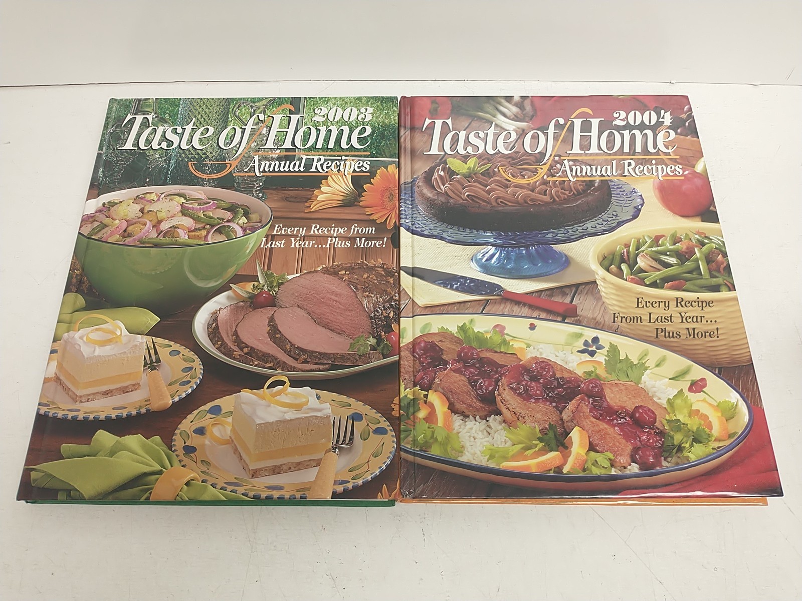 Taste of Home Annual Recipes Cookbook Hardcover Lot of 20 Years 1994-2015