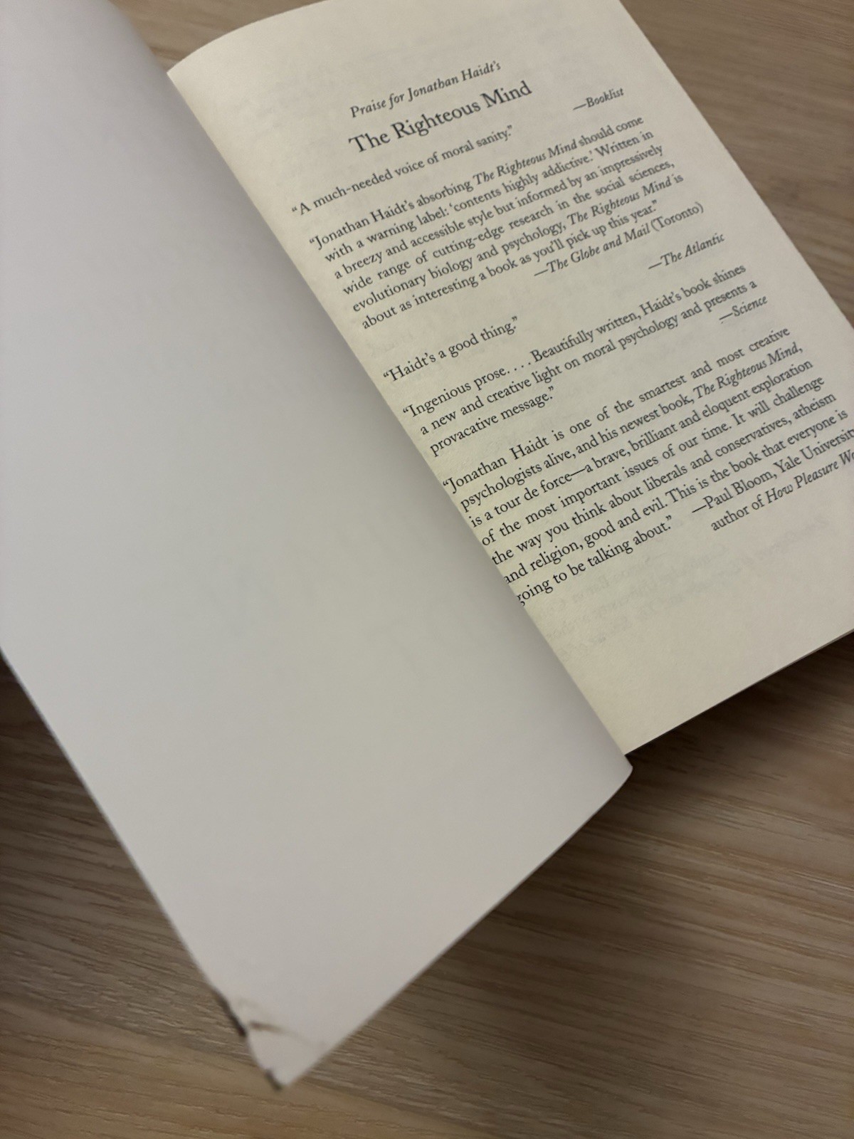 The Righteous Mind Jonathan Haidt Paperback