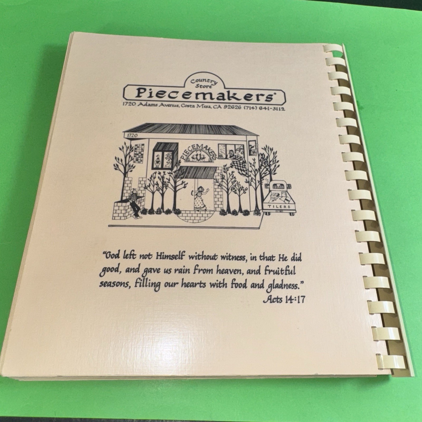 Seasons of Refreshing: A Piecemaker Cookbook Volume 1, 1986 Costa Mesa, Calif.