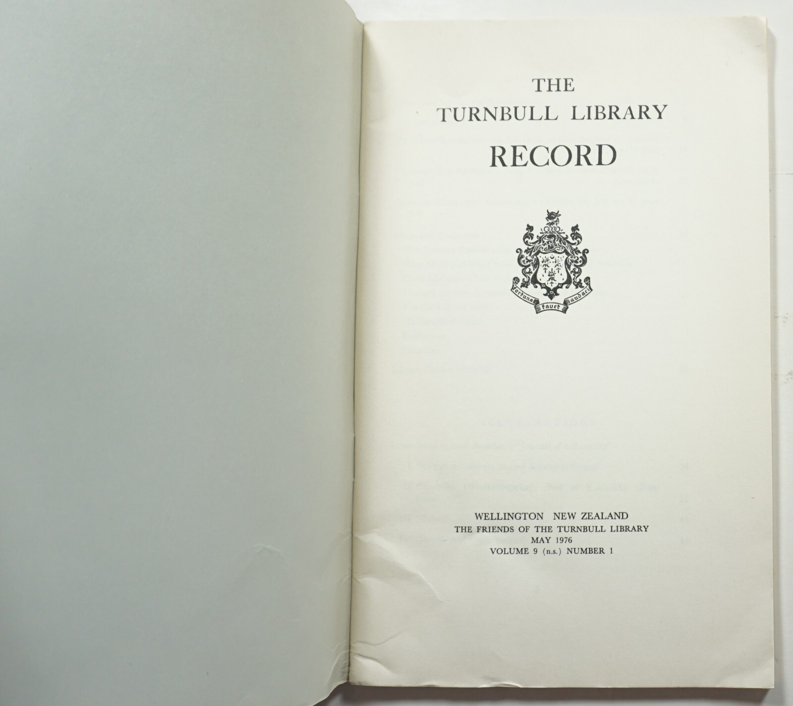 The Turnbull Library Record 5/76 New Zealand History Bibliography