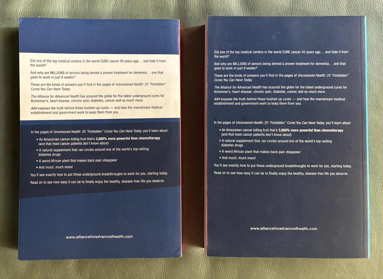 Uncensored Health: 25 Forbidden Cures Vol 1 & 2, by Alliance for Advanced Health