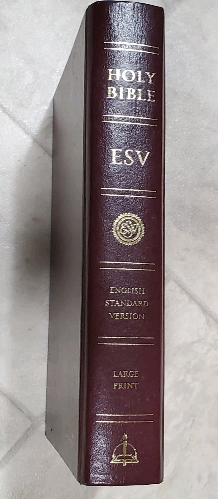 Bible ESV English Standard Version Crossway Large Print 2011 Brown Hardcover