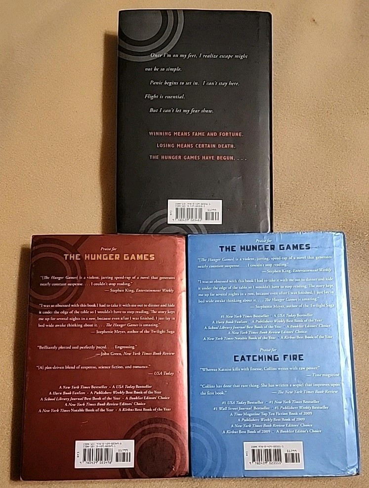 Hunger Games Trilogy Boxed Set by Suzanne Collins (2010, Hardcover) 1-3 HC DJ