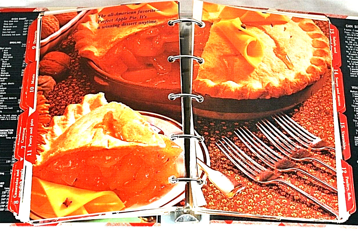 Better Homes & Gardens New Cookbook Vintage 5 Ring Binder Tabs 1979 6th edition
