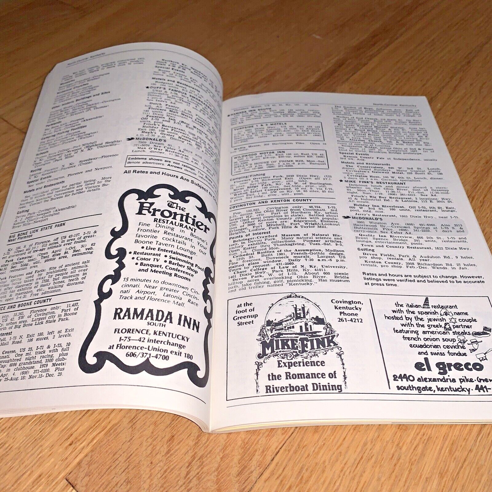 1979 KENTUCKY TRAVEL GUIDE Book 86 + pages GOVERNOR JULIAN CARROLL
