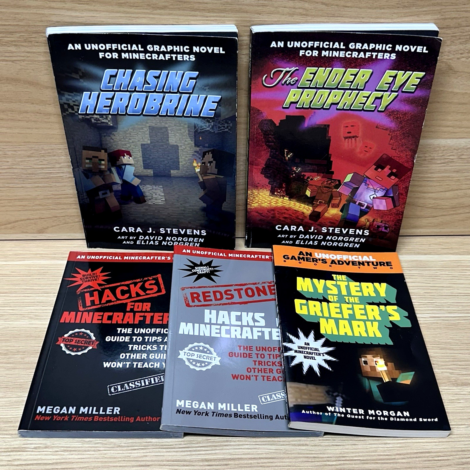 Lot of 9 Minecraft Unofficial Guides Hacks Handbooks Gaming Scholastic Books