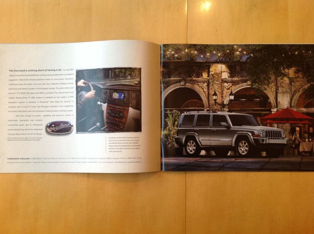 2007 Jeep Commander Limited Quadra 5.7L HEMI V8 4.7L SUV Catalog Brochure Book