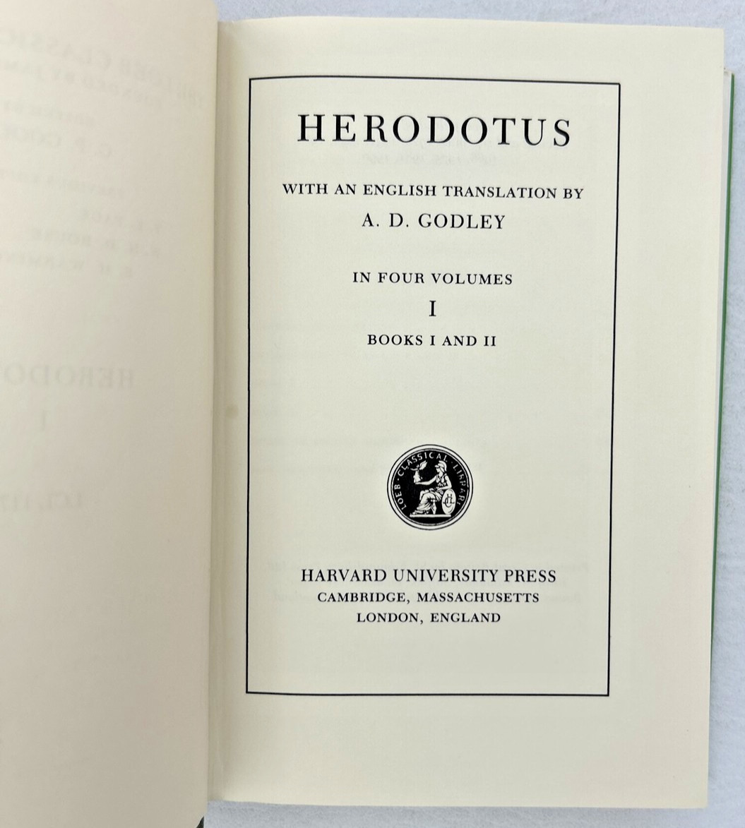 Herodotus Books I-IX Loeb Classical Library Lot of 4 Hardcovers with Dust Jacket