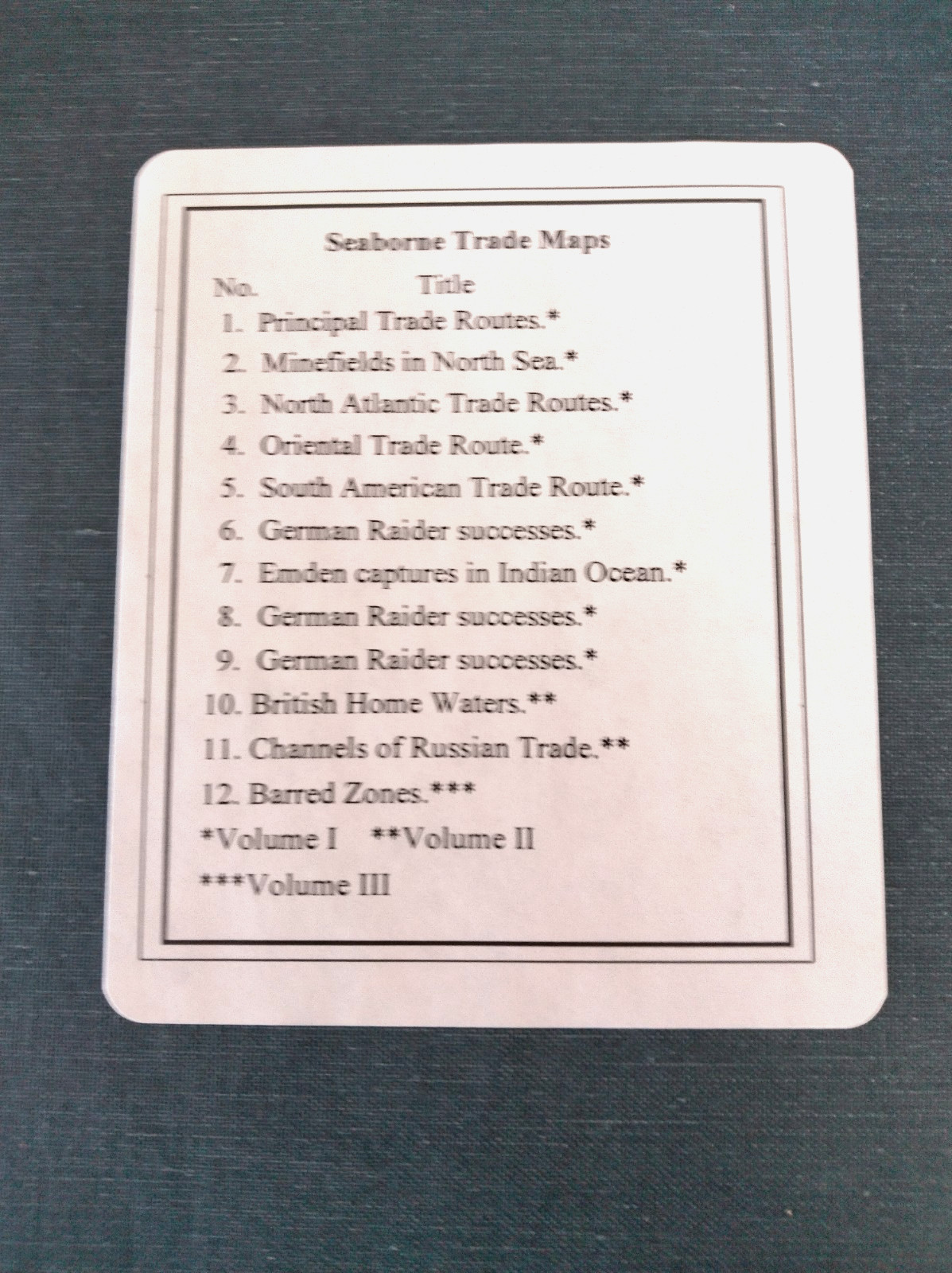 Seaborne Trade – WW 1 British Official History, 3 Vol & Map case