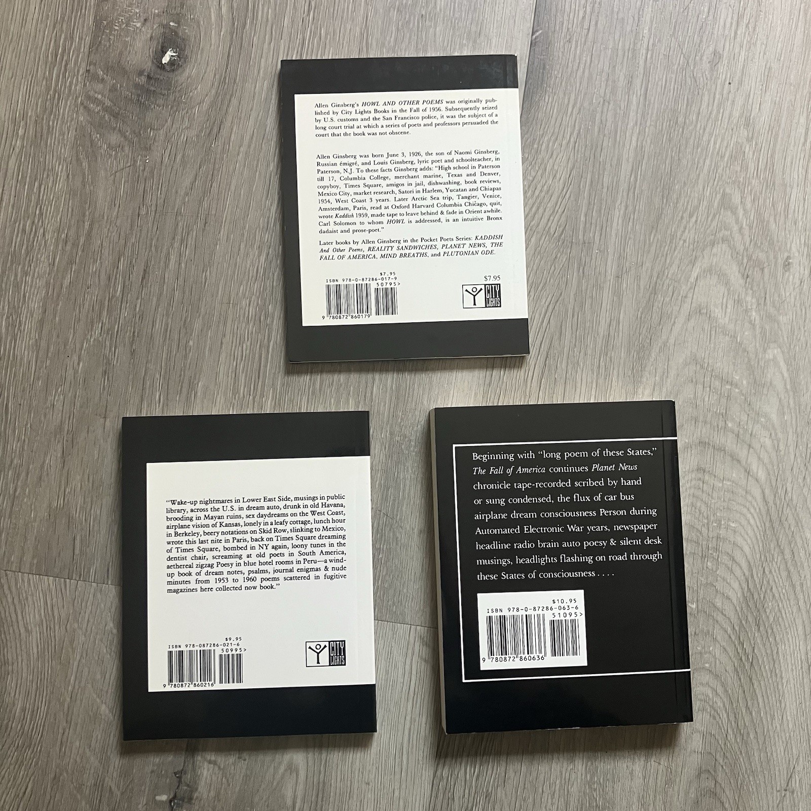 Allen Ginsberg Lot – Howl + Reality Sandwiches + Fall Of America