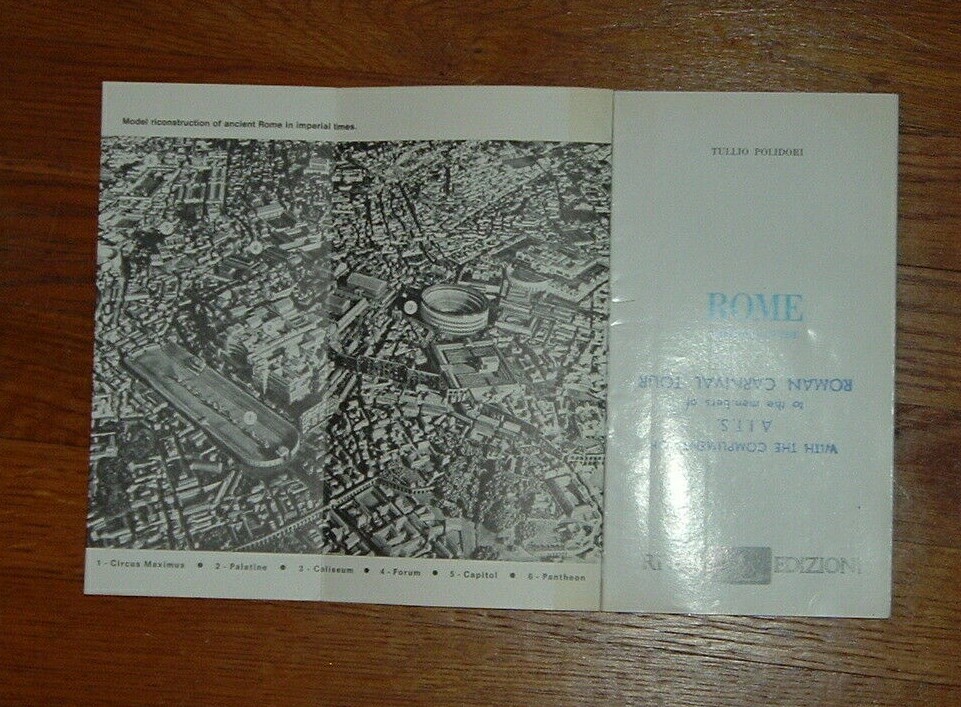 REDUCED: Vintage Guide Book, Rome with My Guide, 1970, 135 pages
