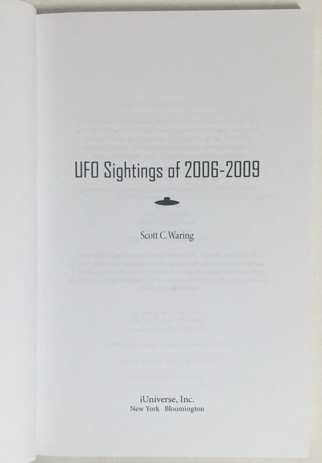 UFO Sightings of 2006-2009 by C. Waring Scott C. Waring (English) Paperback Book