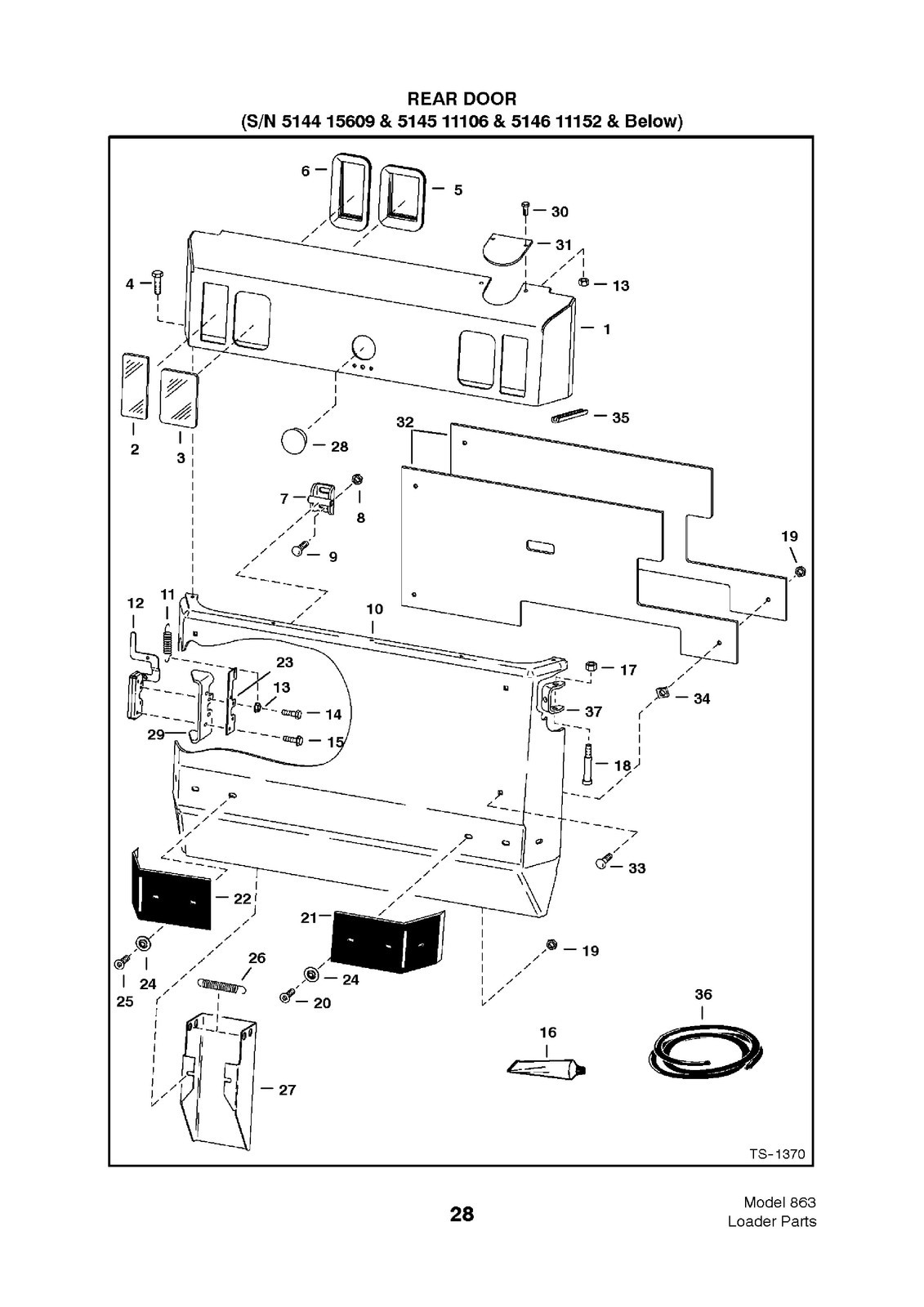 BOBCAT 863 Skid Steer Loader Parts Manual SN 514411001 Up 2001 – COIL BINDING