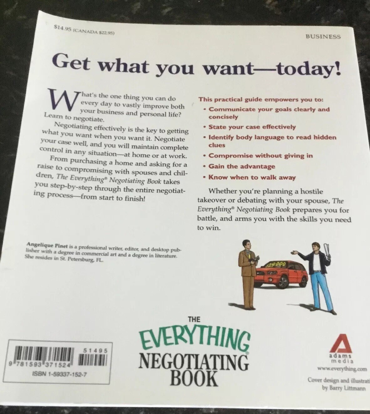 The Everything Negotiating Book: Savvy Techniques For Getting What You Want –a