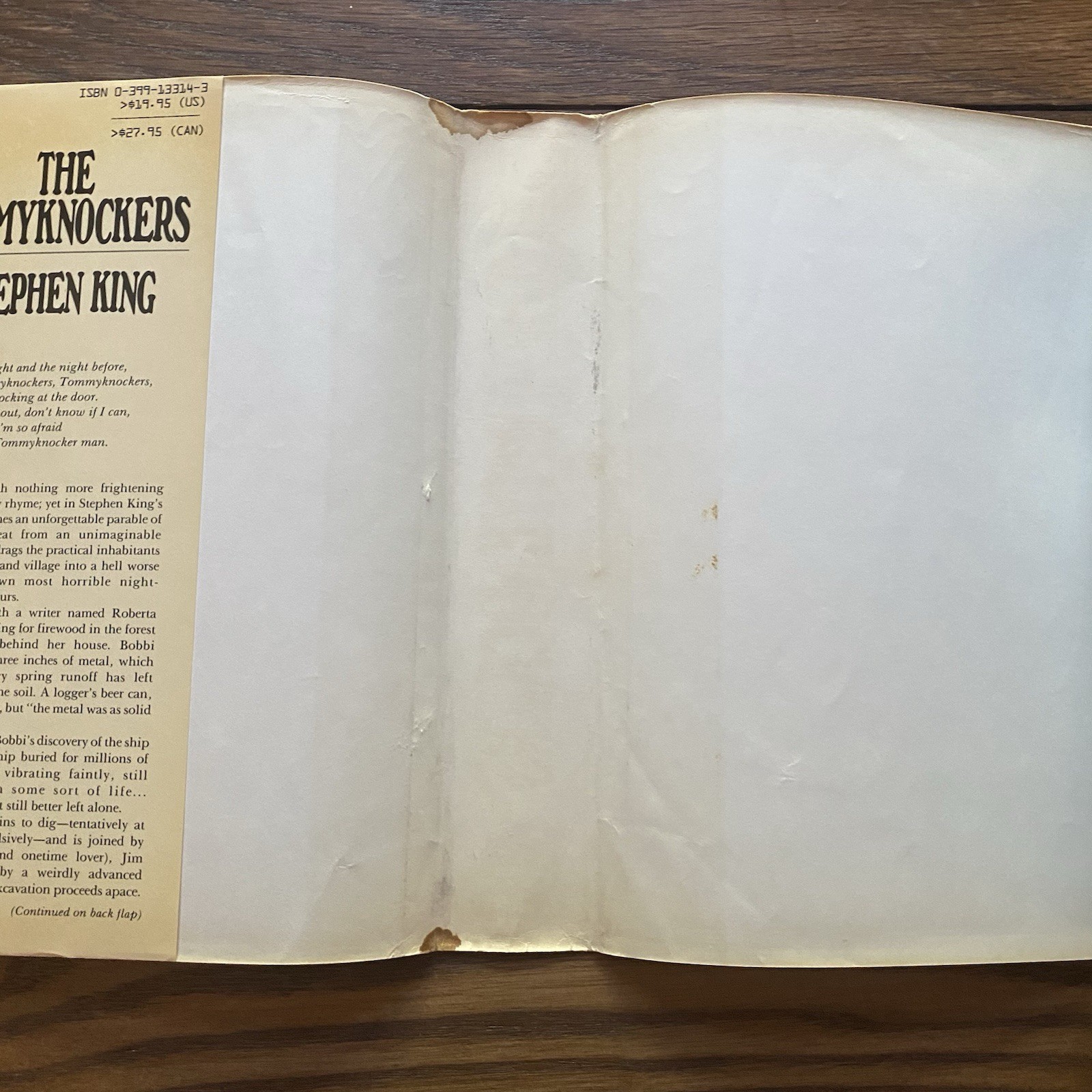 Stephen King The Tommyknockers 1987 Hardcover Dust Jacket