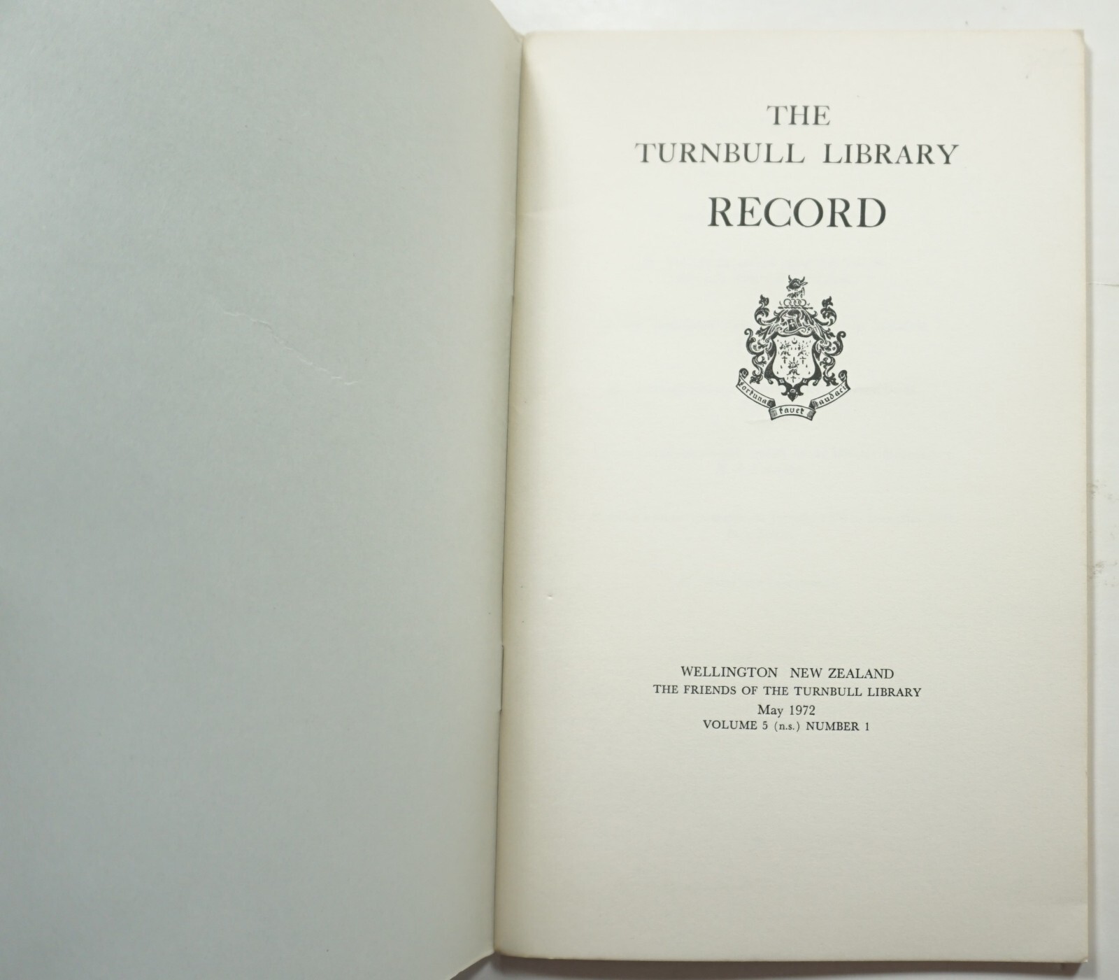The Turnbull Library Record 5/72 New Zealand History Katherine Mansfield