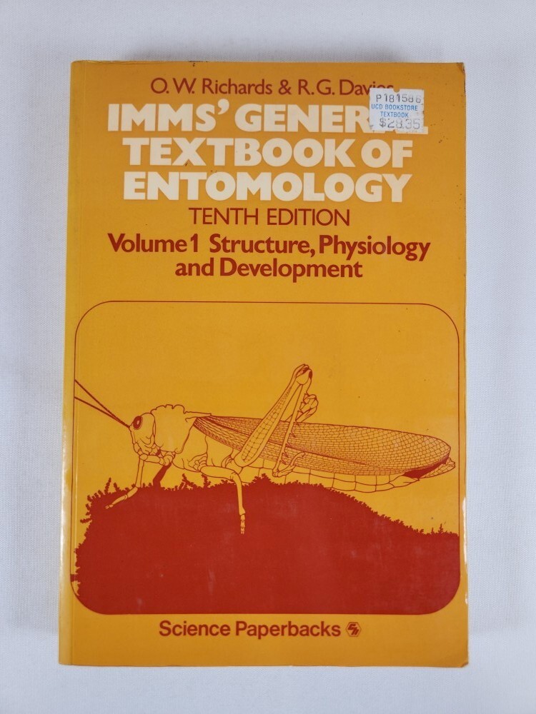 IMMS’ General Textbook Of Entomology 10th Ed: Volume 1 Structure, Physiology and