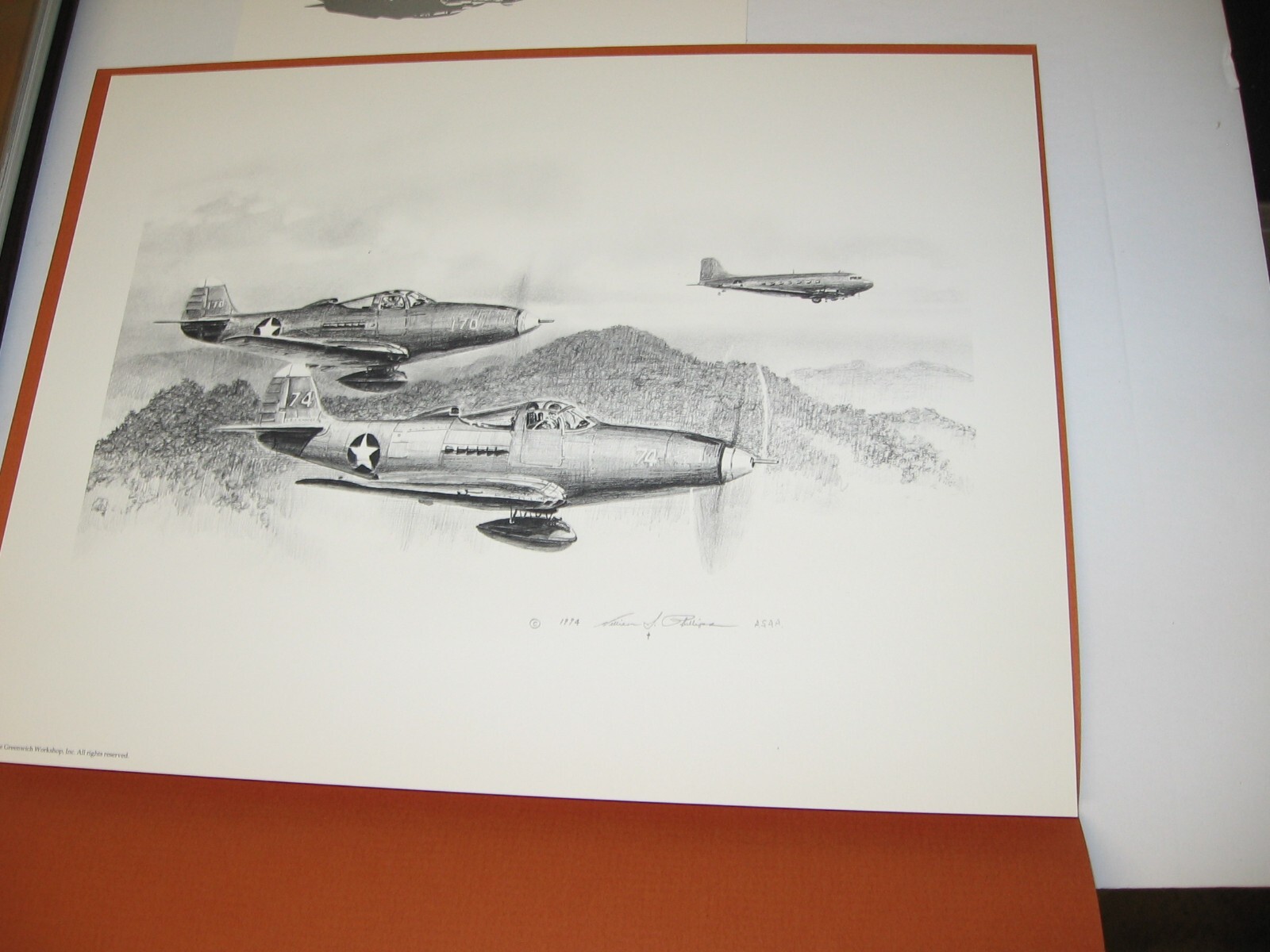 1994 Art of William S Phillips, with Lithograph, Dust Jacket, Index Card- VG EXC