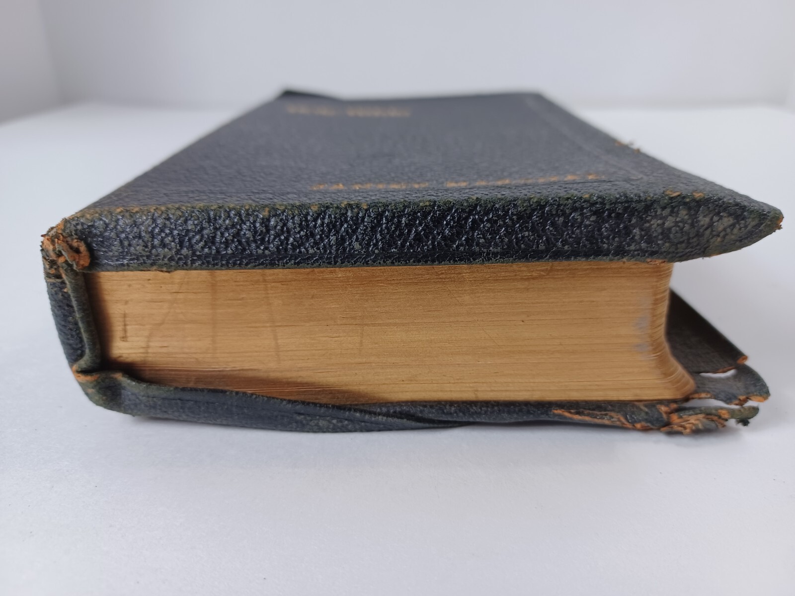 HOLY BIBLE KJV Self Pronouncing 1950’s National Bible Press Genuine Leather VTG