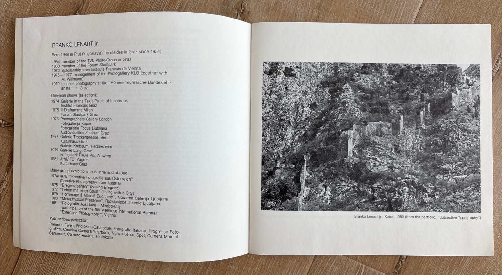 AUSTRIAN PHOTOGRAPHY TODAY Exhibition 1982 PB Contemporary Photos NYC Vienna