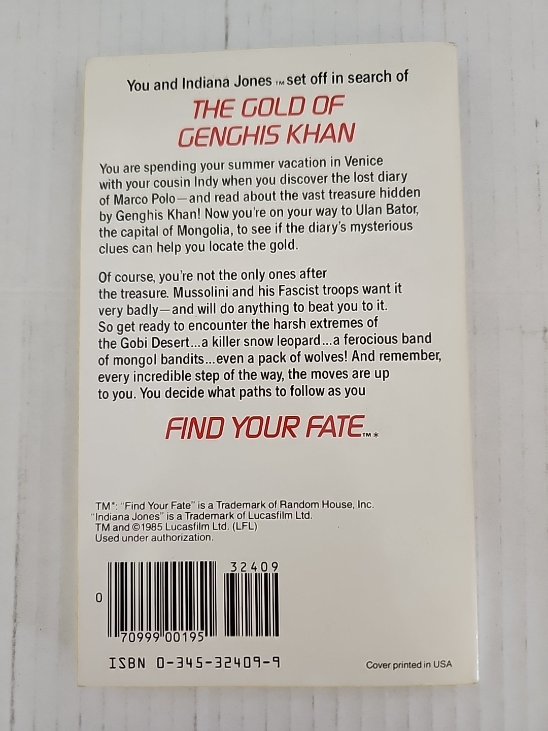 1-7 and 9 Indiana Jones Find Your Fate Adventure books