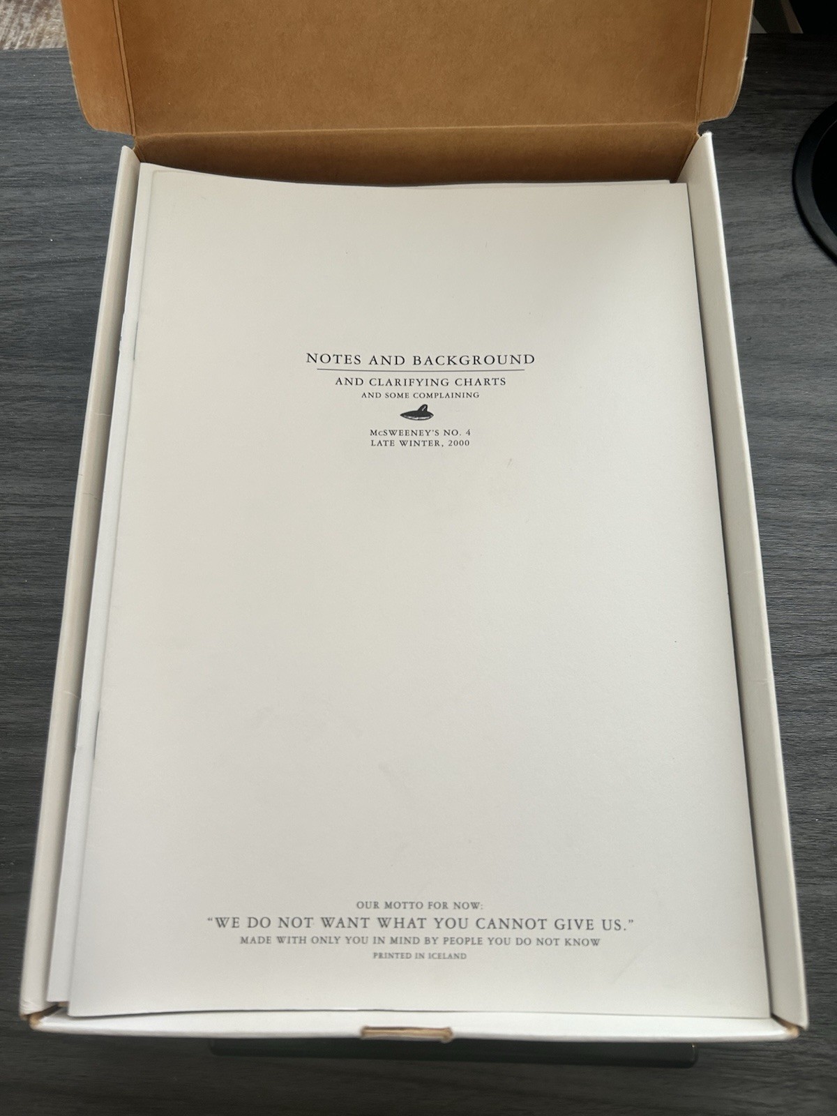 McSweeney’s Quarterly Concern No. 4 Complete Box Set 2000 14 Booklets VG