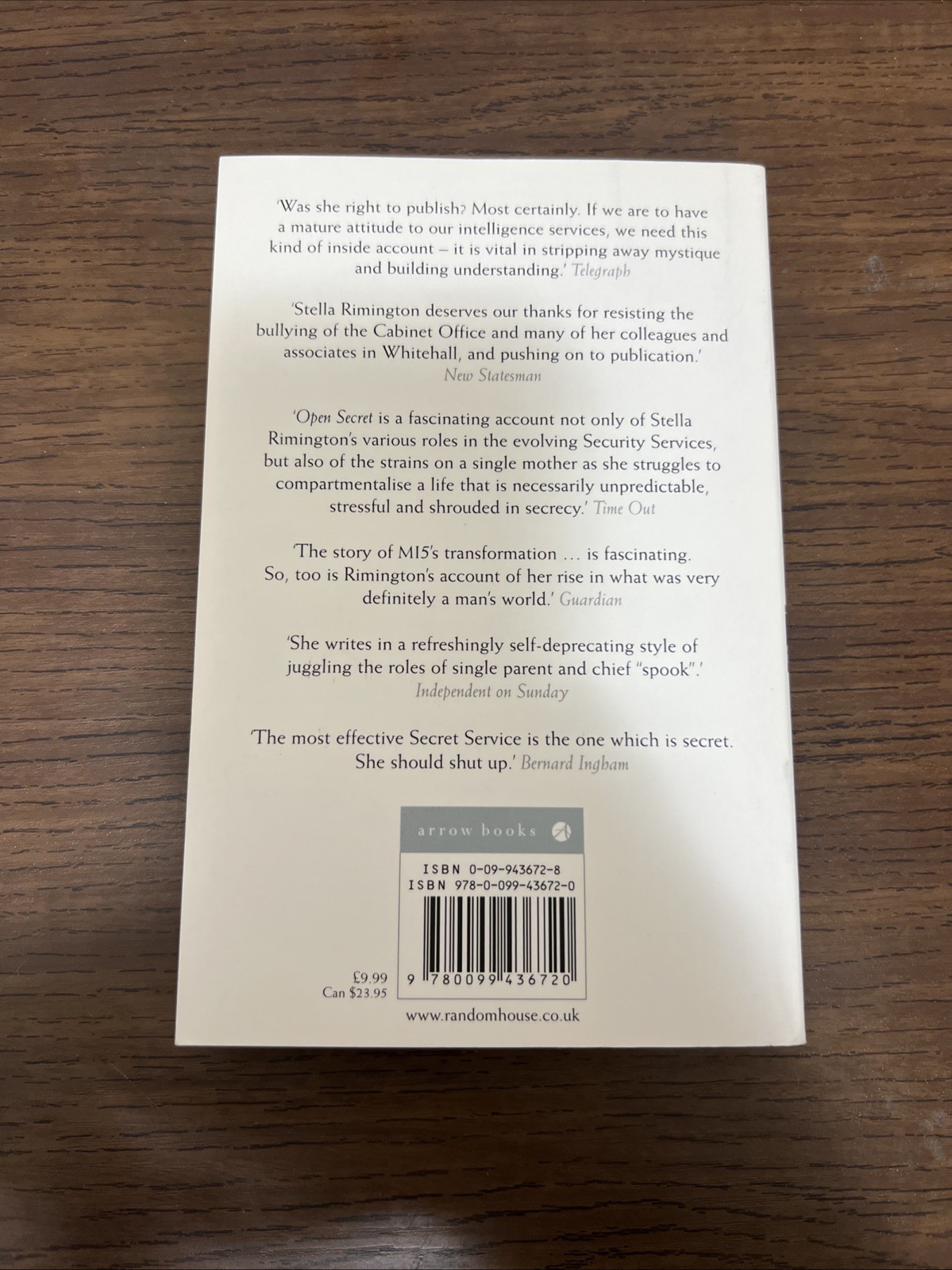 Open Secret : The Autobiography of the Former Director-General of MI5 by Stella