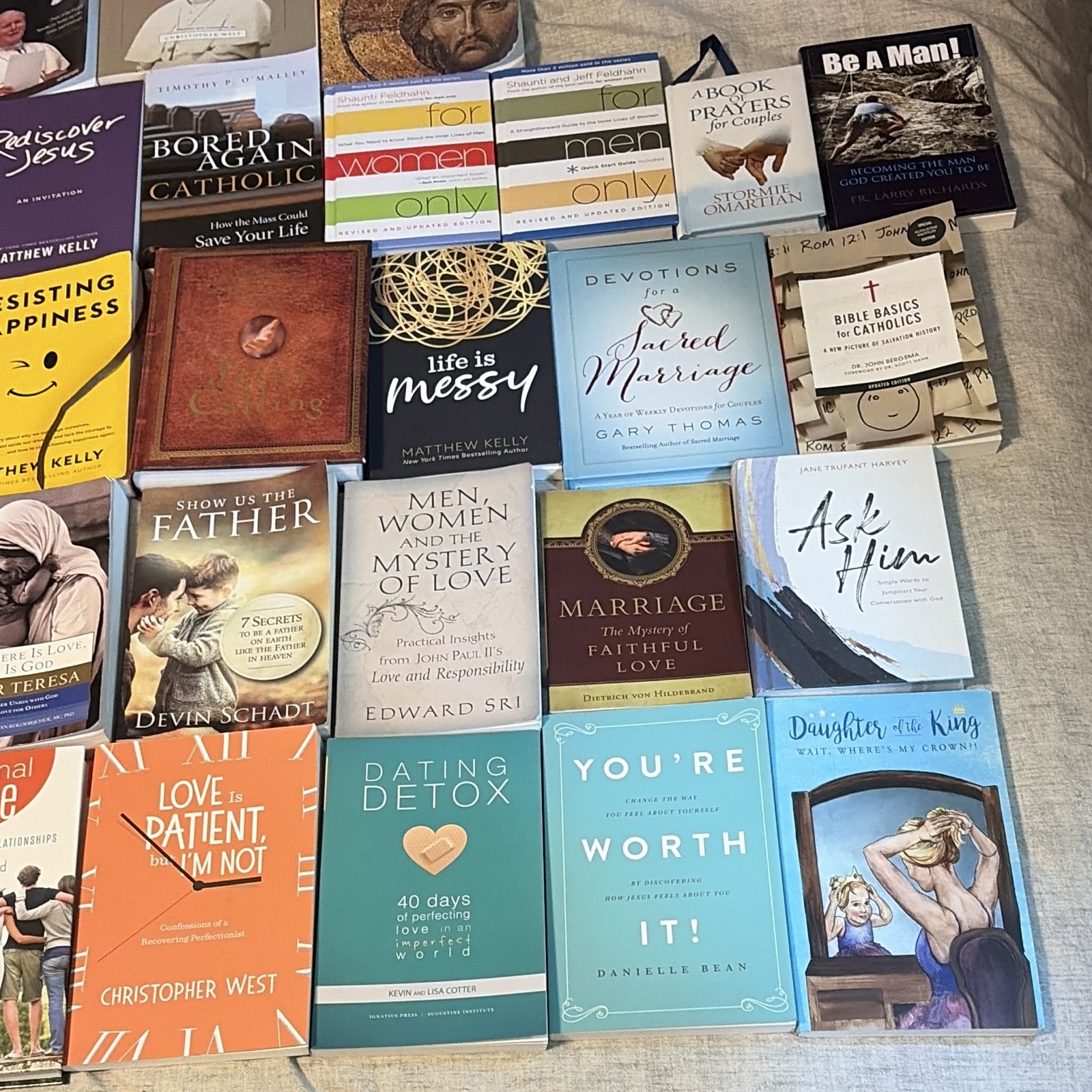 Catholic & Christian Book Lot (34) Matthew Kelly, West, Prayer, Marriage
