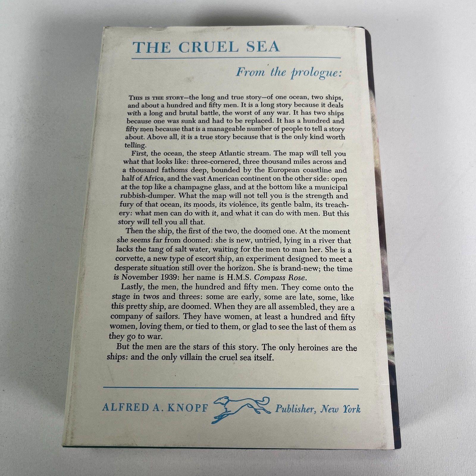 The Cruel Sea A Novel by Nicholas Monsarrat (1951, Hardcover) Borzoi Book