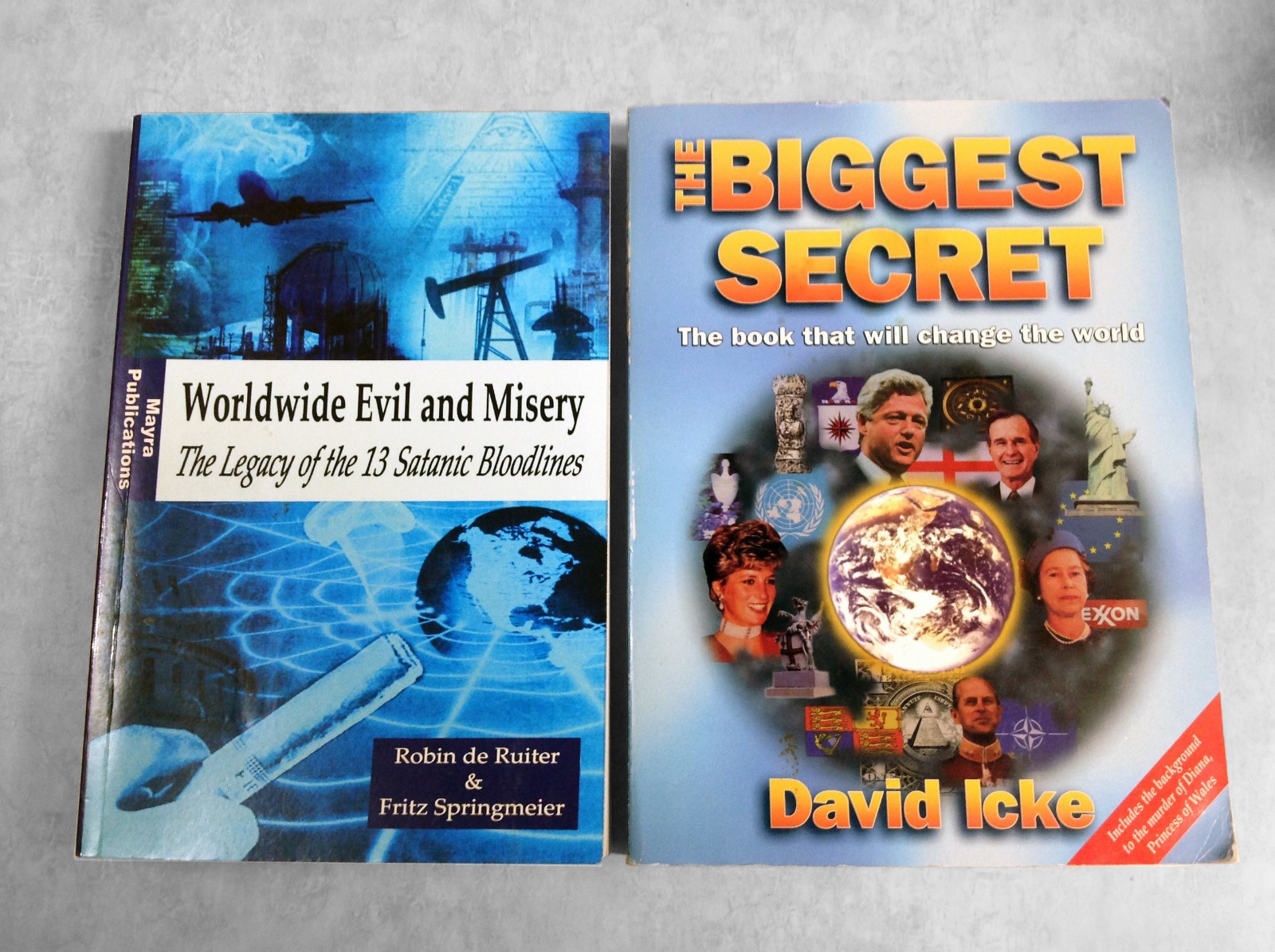 Conspiracy Book Lot – Illuminati 666, David Icke, Bilderberg – Paperbacks