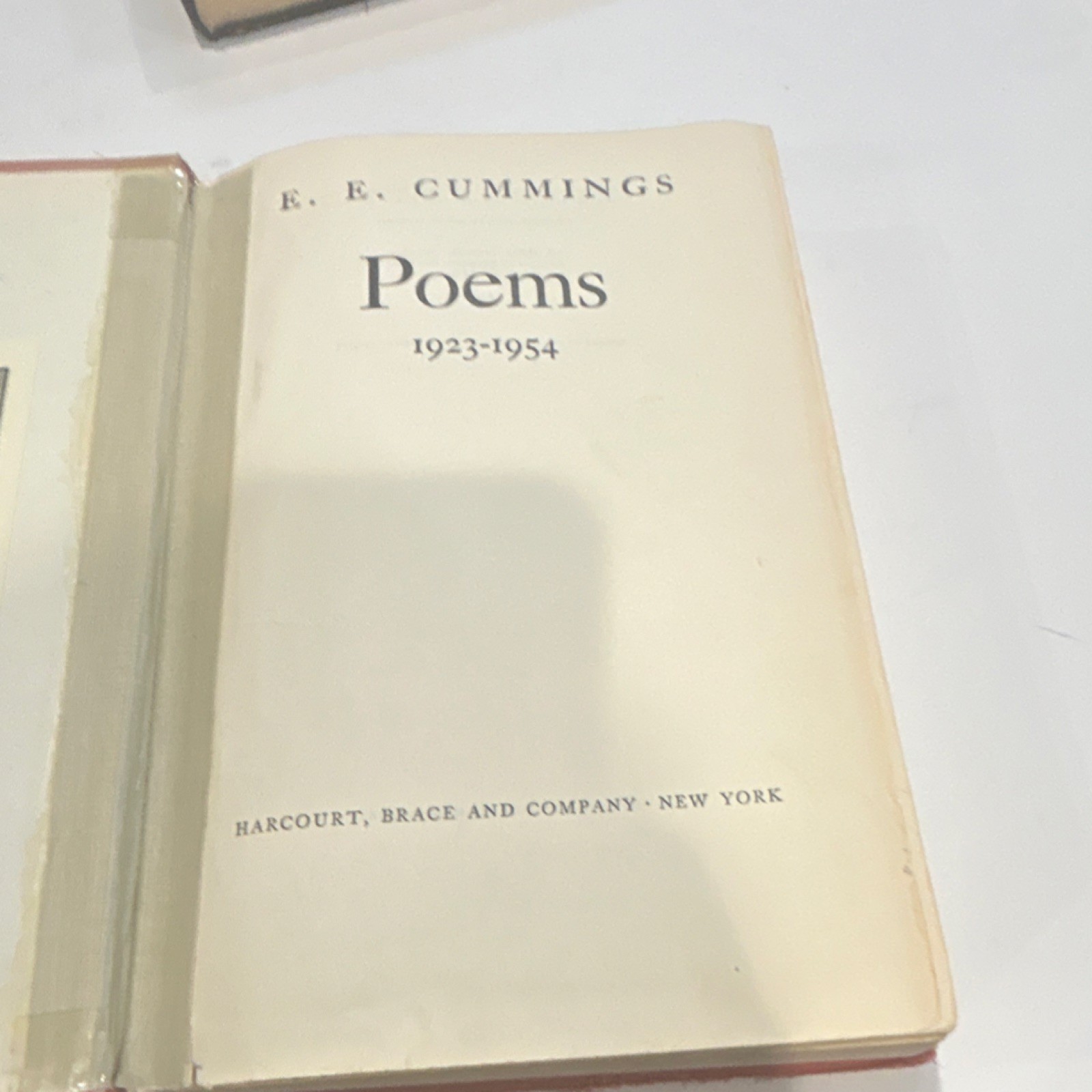 E. E. Cummings Poems 1923-1954 1954 Harcourt Brace & Co 1st Edition Hardcover