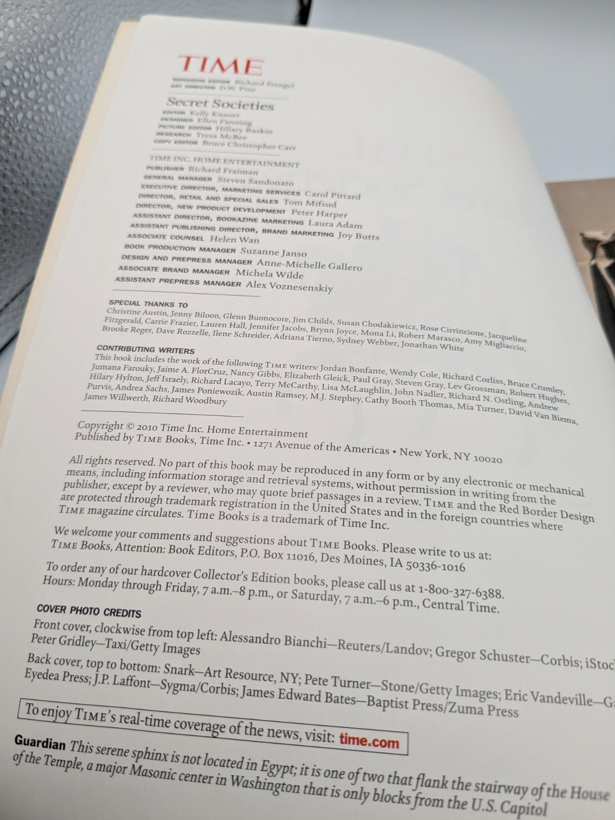 Time Secret Societies 2010, Decoding the Myths and Facts, 106 Pages, 8″x11″