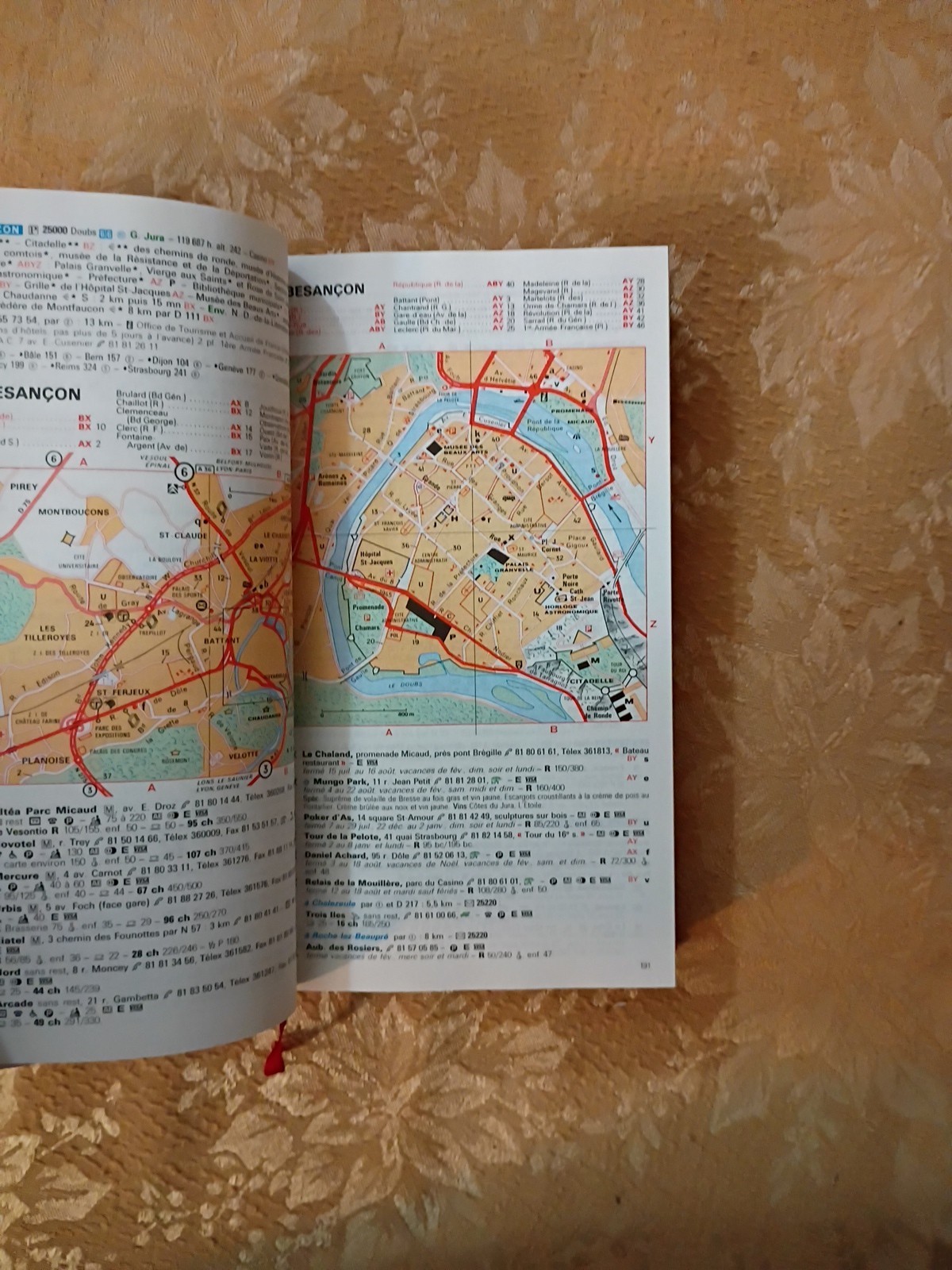 1991 Michelin Guide France Red Hardcover Hotel Restaurant Travel Guide ~ French